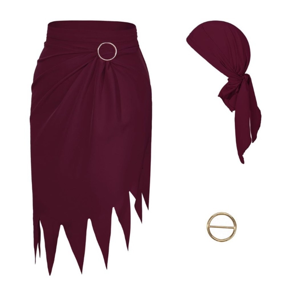 Pirate Accessoriess Hat Skirt Pirate Costume Womens Dress Pirate Bandana☺️
